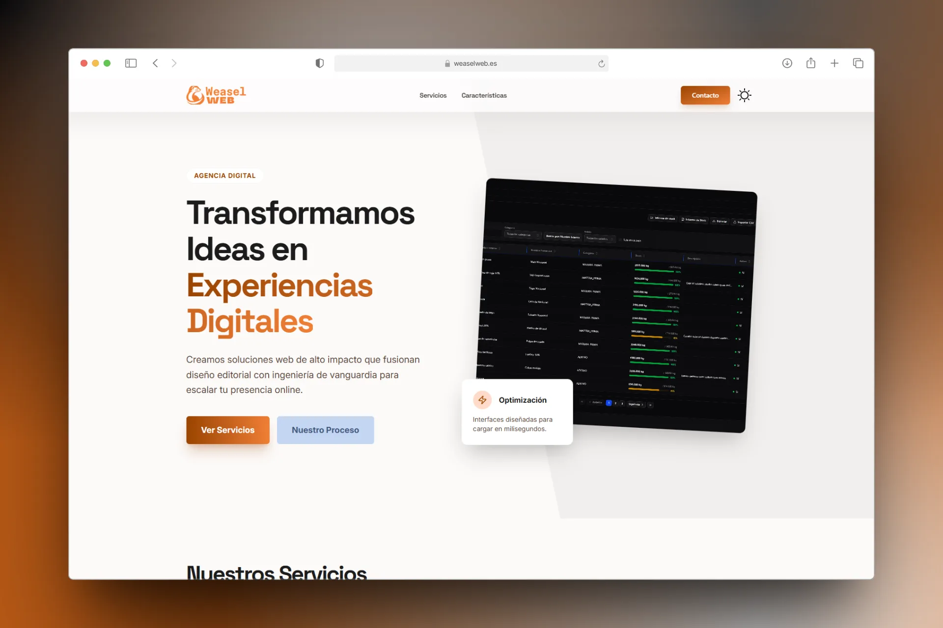 Weasel Web — Web corporativa